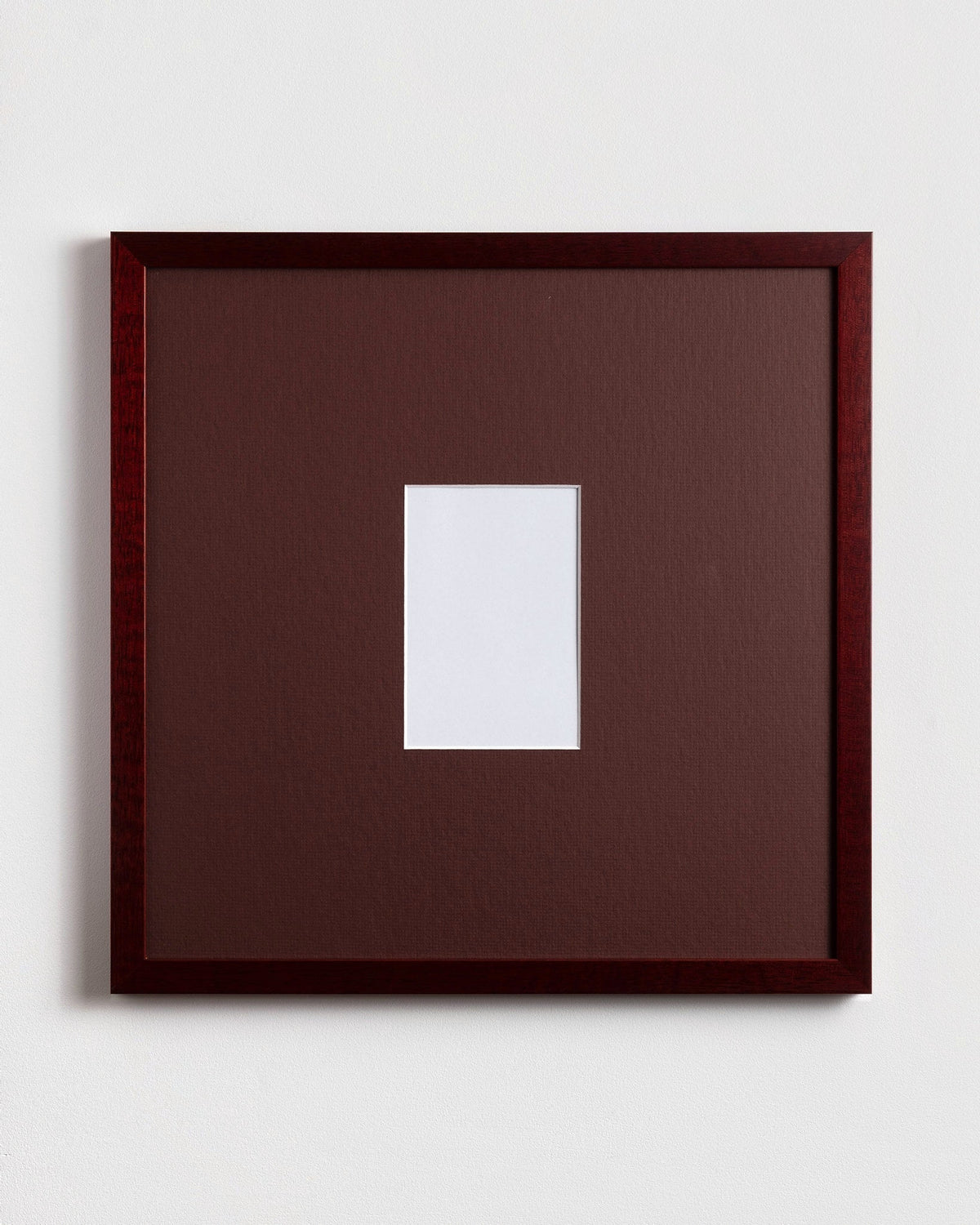 Still frame in Merlot with burgundy mat, portrait cutout